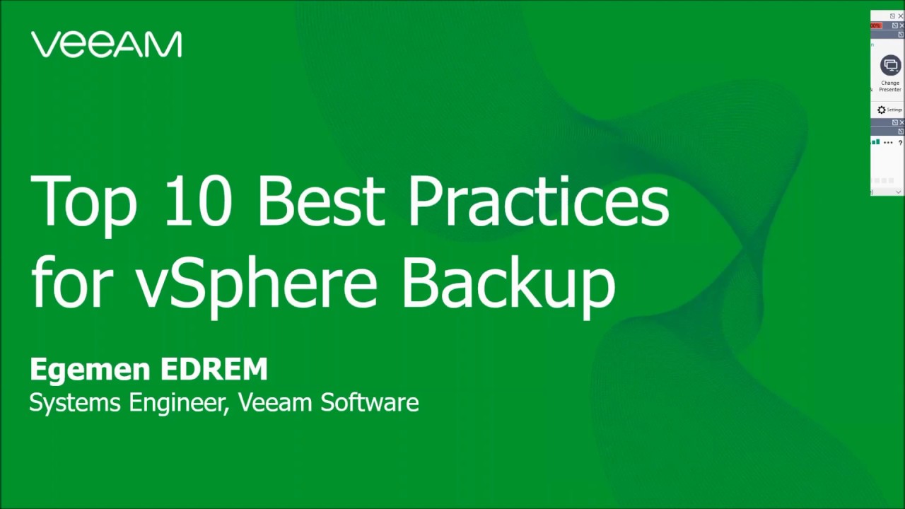 vSphere yedeklemek için en iyi 10 uygulama  video