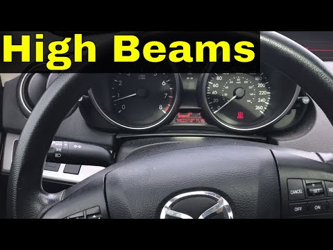 Part of a video titled How To Use High Beams On A Car - YouTube