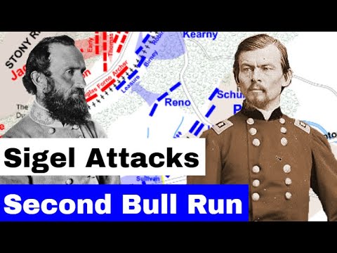 Second Battle of Bull Run, Part 2 Sigel Attacks | Animated Battle Map
