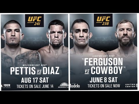 #ufc238 and #ufc241 Nate Diaz is back  #weltrweight bout Ferguson ve cowboy cerrone