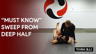 Waiter Sweep from Deep Half Guard