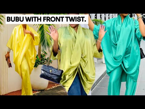 How to Cut and Sew a Bubu Top with a Crisscross/Twisted Neckline.