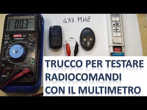 Testare radiocomandi/telecomandi col multimetro con questo trucco e altri strumenti da laboratorio.