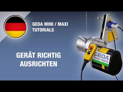 GEDA MINI / MAXI Tutorial - Gerät ausrichten (D)