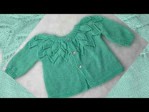 CASAQUINHO EM TRICÔ PARA BEBÊ-PALA DIAS FOLHAS