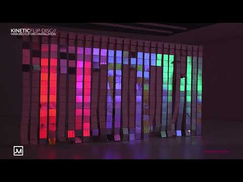 Kinetic Mirrored Flip-disc Installation