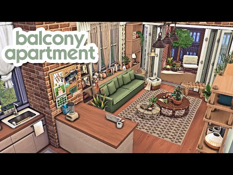 Plant Lover's Balcony Apartment | The Sims 4 Speed Build