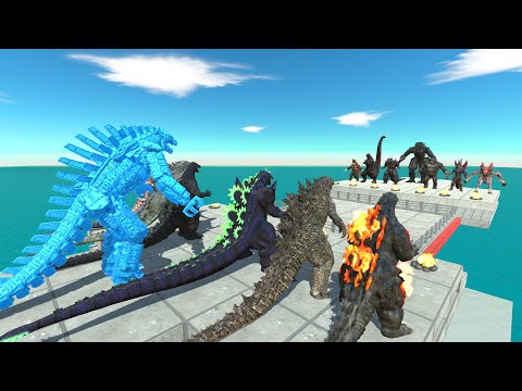 Team Mechagodzilla Blue vs Mechagodzilla Black. Who wins ? - Animal Revolt Battle Simulator