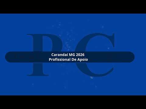 Apostila Prefeitura de Carandaí MG 2026 Profissional De Apoio