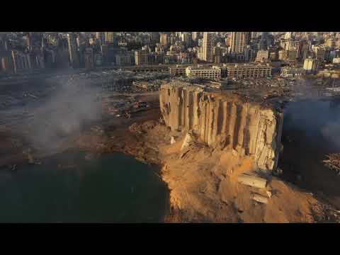 Explozia devastatoare din Beirut. Imagini aeriene filmate arată amploarea dezastrului