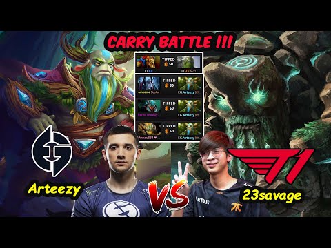 23savage vs Arteezy - Evil Geniuses T1 Carry Battle Ti 10 Ranked Dota 2 pro Gameplay
