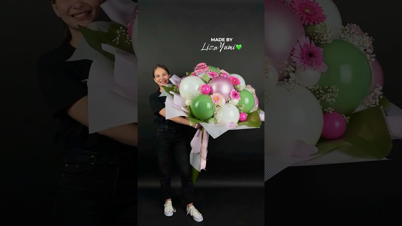 A giant bouquet with flowers 🌸 #balloonideas #balloon #balloondiy #balloondecor #balloonart