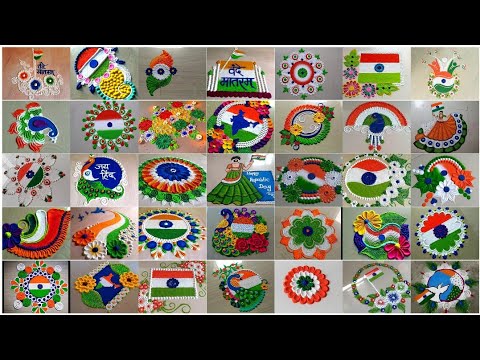 Republic Day rangoli designs\ Independence day rangoli designs\Tricolour rangoli/Indian flag rangoli
