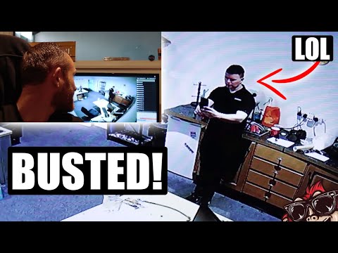 🐒 CAUGHT ON CCTV CAMERA TAKING SELFIES IN A CAR GARAGE WORKSHOP