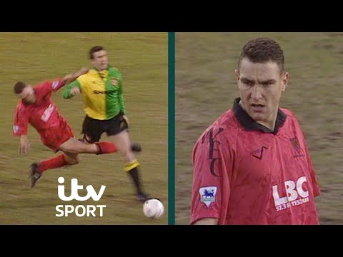 Vinnie Jones Clatters Eric Cantona In Horror Tackle | Wimbledon v Man United | ITV Sport Archive