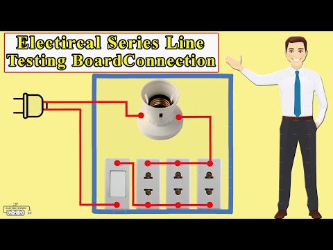 Electric Series line testing board connection animation video