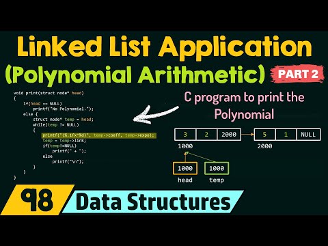 Application of Linked List Polynomial Arithmetic Part 2
