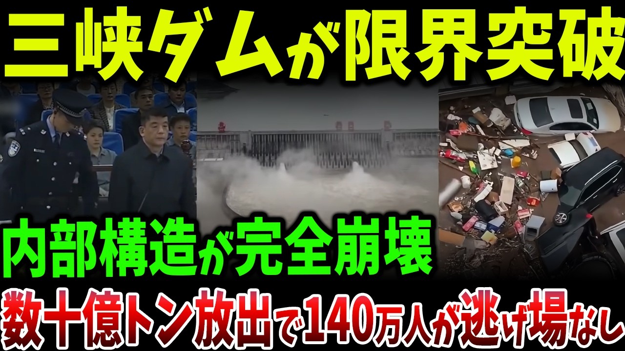 三峡ダムが限界突破…内部構造が“固着”して修復不能へ、主任技師逮捕で隠されていた崩壊リスクが一気に露出した