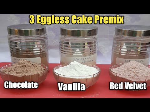 होममेड केक प्रिमिक्स । CAKE PREMIX RECIPE | 3 EGGLESS HOMEMADE CAKE PREMIX RECIPE ।