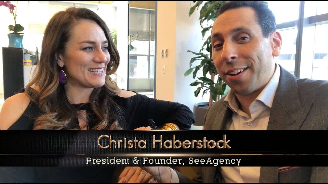 Christa Haberstock of SeeAgency being interviewed by Jess Todtfeld about speaker agents and speaker bureaus
