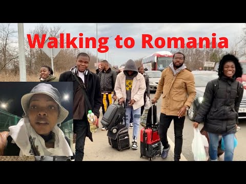 BLACKS WALKING FROM UKRAINE TO ROMANIA || NO CARS ALLOWED NOW #ukrainerussiacrisis #ukrainerussiawar