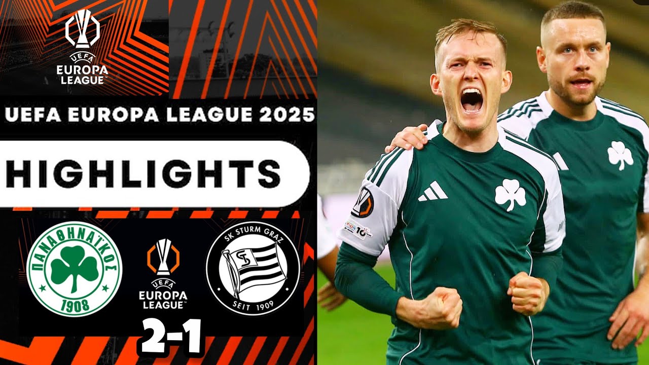 Panathinaikos vs Sturm Graz Highlights HD Season 2025/2026