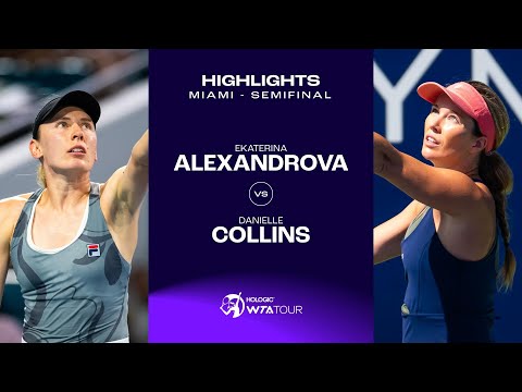 Теннис Ekaterina Alexandrova vs. Danielle Collins | 2024 Miami Semifinal | WTA Match Highlights
