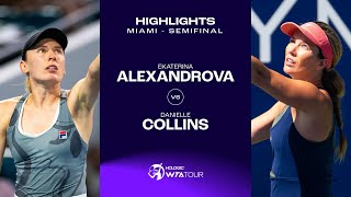 Теннис Ekaterina Alexandrova vs. Danielle Collins | 2024 Miami Semifinal | WTA Match Highlights