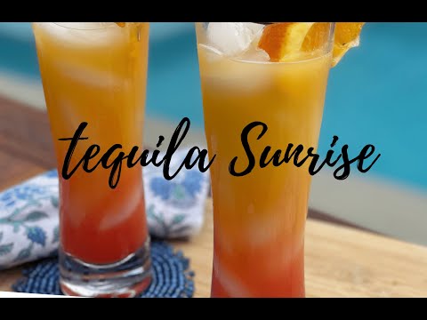 Classic Tequila Sunrise Cocktail
