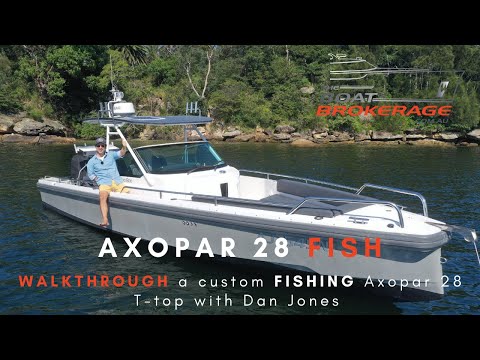 Axopar 28 FISH - WALKTHROUGH a custom FISHING Axopar 28 T-top with Dan Jones - ONLY 65hrs on motor!
