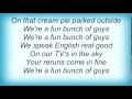 Sparks - A Fun Bunch Of Guys From Outer Space Lyrics