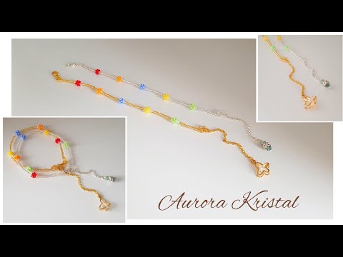 Colorful bracelet making with crystal and seed beads. How to make beaded bracelet. Beading tutorial.