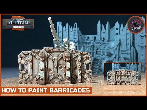 HOW TO PAINT KILL TEAM BARRICADES - Quick & Easy Using Only 3 Paints! KT Octarius Warhammer 40k