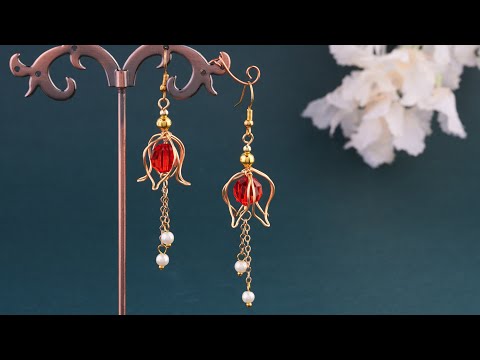 DIY Rose Earrings | Wire Earrings | Earrings Design | Handmade Jewelry | Fashewelry