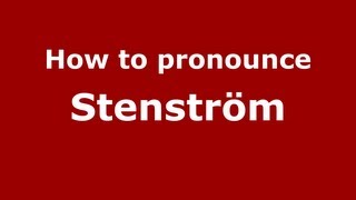 How to pronounce Stenström