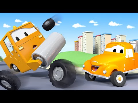 Steve die Dampfwalze  - Tom der Abschleppwagen in Car City 🚗 Cartoons für Kinder