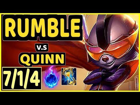 RUMBLE vs QUINN - 7/1/4 KDA TOP GAMEPLAY - EUW Ranked MASTER