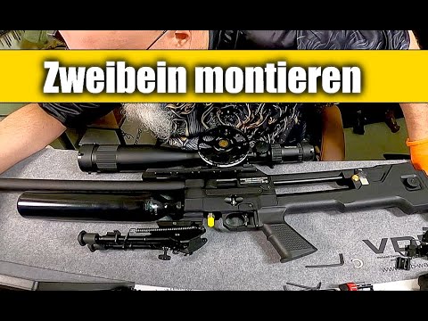 🇩🇪 Luftgewehr: Zweibein montieren nicht so einfach wie gedacht.