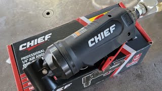 Harbor freight chief professional 1/4 inch air angle diegrinder review.