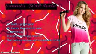 Bridgit Mendler - Undateable (Lyrics Video)