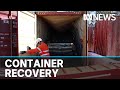 Sunken cargo containers retrieved two years after being lost at sea | ABC News