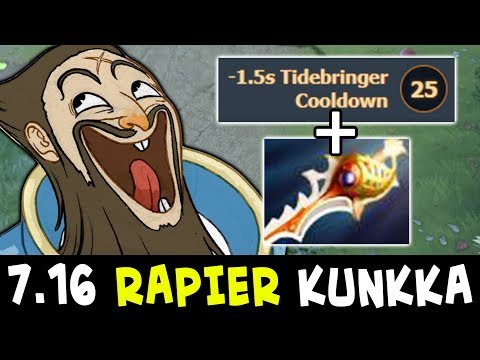 7.16 RAPIER Kunkka — NEW 25 level talent non-stop spam