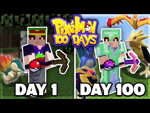 I Survived 100 Days of Minecraft PIXELMON... Heres What Happened