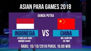 Live Streaming Quarter Final Badminton Ganda Putra, Indonesia Vs China di Asian Para Games 2018