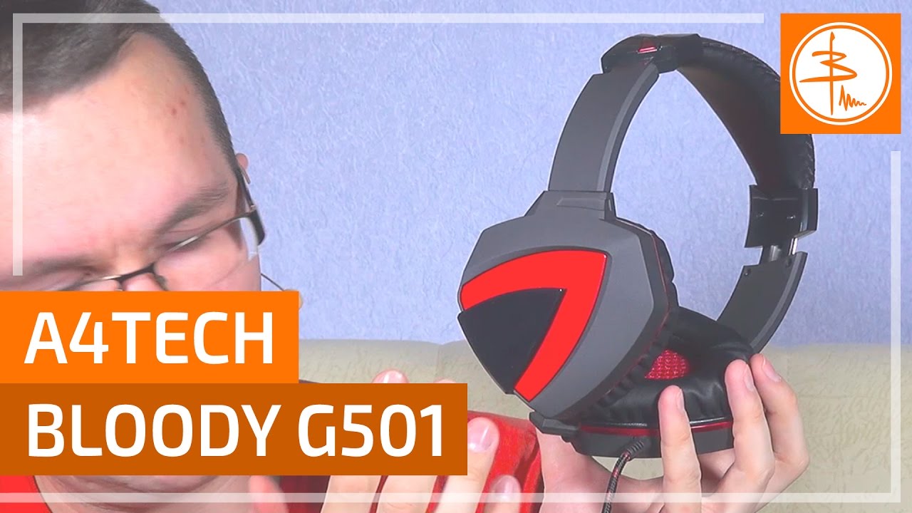 Наушники с микрофоном A4 Bloody G501 черный 2.2м мониторы оголовье (G501)