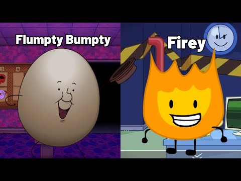 One Night at Flumpty's Vs One Night at Firey (Enemy Comparison)