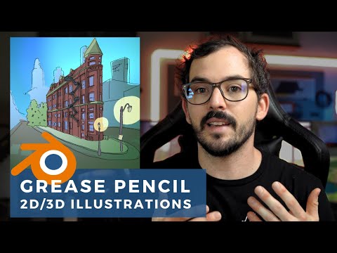 Create 2D/3D illustrations with Grease Pencil in Blender! (Beginner)
