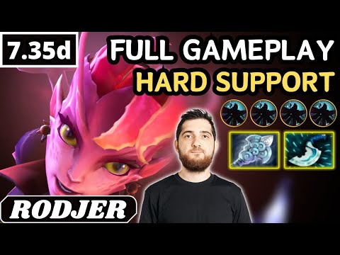 7.35d - Rodjer DARK WILLOW Hard Support Gameplay 24 ASSISTS - Dota 2 Full Match Gameplay