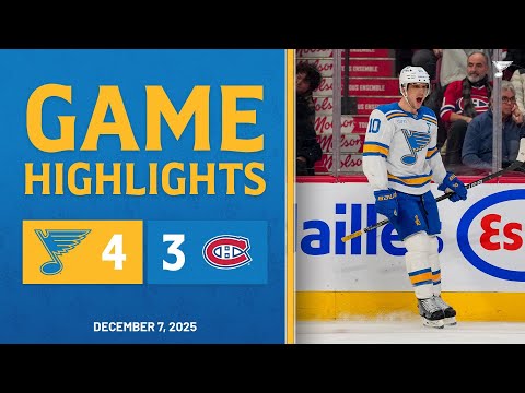 Game Highlights: Blues 4, Canadiens 3