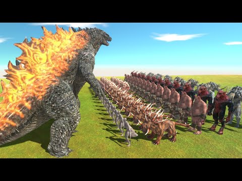 Godzilla vs 100 Unit Infernals - Animal Revolt Battle Simulator